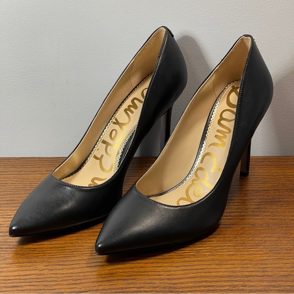 NWT | Sam Edelman Hazel Pointed Toe Heel Black Leather - Picture 7 of 15